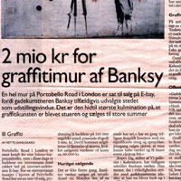 2 mio kr for graffitimur af Banksy